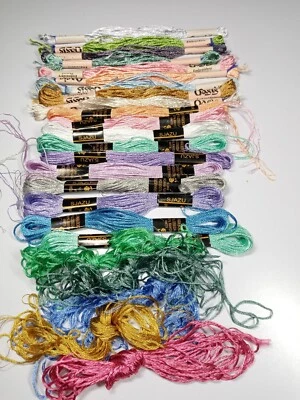 Oasis & Sjazu Embroidery Floss Thread Lot of 19 Full Skeins & 5 Partial-Rayon - Image 1 of 2