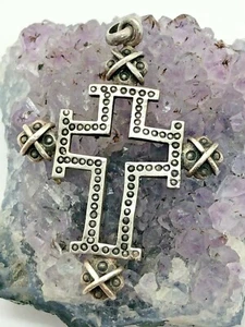 Colgante Cruz Adornada Plata Esterlina Boma Vintage 2,9 Gramos - Imagen 1 de 7