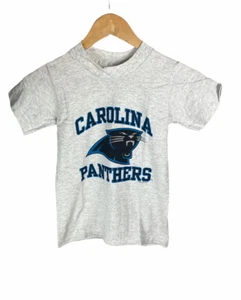 New Vintage Carolina Panthers Youth Small Crew Neck 1993 Delta Tag T Shirt - Picture 1 of 6