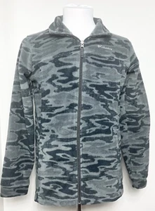 Boy’s Large (14-16) - Columbia Fleece Zip-Up Jacket - Camo w/ 2x Front Pockets - Picture 1 of 4