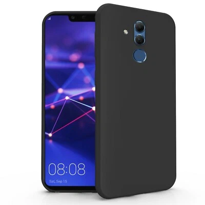 COVER SILICONE MORBIDO SLIM TPU SOFT PER Huawei Mate 20 Lite Nero - Immagine 1 di 4