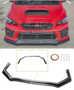 CS Style Front Lip For 18-Up Subaru WRX STi Hydro-Dipped Carbon Fiber Splitter - Picture 1 of 10