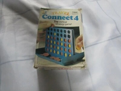 Vintage 1982 MB Games Travel Connect 4  Pocket Travel Edition Complete Strategy  - Image 1 of 3
