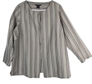 Blusa túnica mujer Sarah Spencer 1x beige lino seda abuela costera manga 3/4 - Imagen 1 de 7