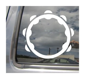 Tambourine - Music Percussion Orchestra Car Vinyl Decal Window Sticker 10695 - Picture 1 of 1