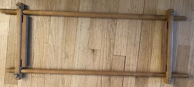 31" Wooden Scroll Frame Needlework Cross Stitch Needlepoint Embroidery Lap - Image 1 of 4