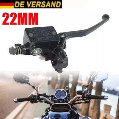 Bremspumpe Bremszylinder Bremshebel 22mm Für Roller Motorrad Schwarz Rechts - Bild 1 von 4