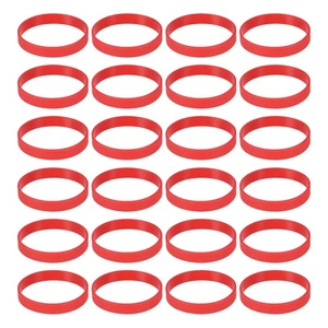 24 Stück Armbänder 1/2" Breite für Sportvereine, Gruppenspiele, einfarbige, rote - Bild 1 von 6