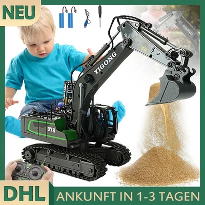 RC ferngesteuerter Bagger 2.4GHz, Metallbauteile Schaufelbagger Baufahrzeug Neu - Bild 1 von 4
