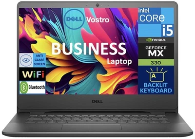 Dell Vostro 3400 14" Intel i5-1135G7 32GB 1TB SSD+1TB HDD MX330 W10P Laptop BK - Image 1 of 4