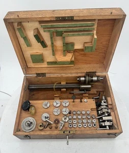 Vintage watchmakers lathe - 8mm - Star Lathe with Collets and boxed good set - Picture 1 of 11