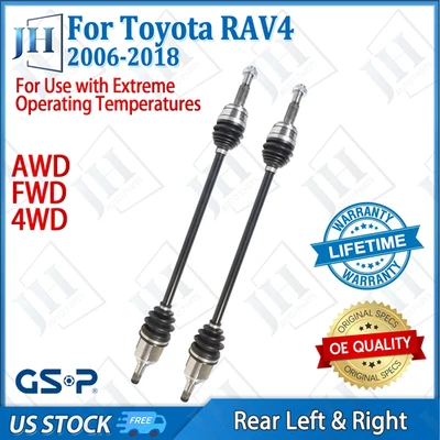 OE Rear Pair CV Axle Shaft Set For 2006-2018 Toyota RAV4 FWD 4WD AWD Xtreme Duty - Image 1 of 4