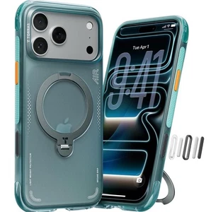 TORRAS Ostand Q3 Air iPhone 17 Pro Case 6.3 with Stronger Magnetic Stand - Blue - Picture 1 of 10