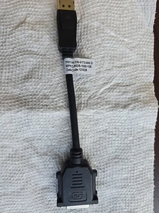 DisplayPort (DP) to DVI Adapter Cable, 8 inch - Picture 1 of 1