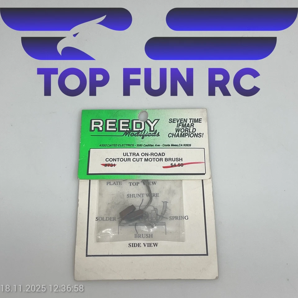 REEDY MODIFIEDS ULTRA ON-ROAD CONTOUR CUT MOTOR BRUSH FOR 1/10 SCALE OVAL CARS - Image 1 of 1