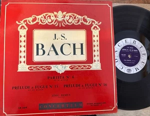 JORG DEMUS / BACH partita no 6 ...   / CONCERTEUM CR 309 - Picture 1 of 1