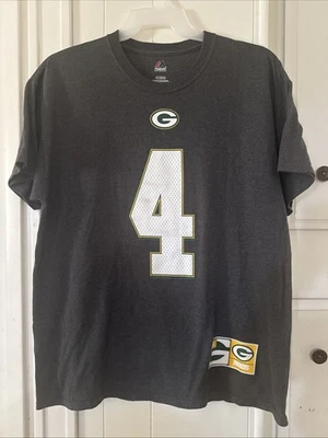 Camiseta de fútbol americano Brett Favre Green Bay Packers para hombre XL gris manga corta NFL Foto 1 de 4