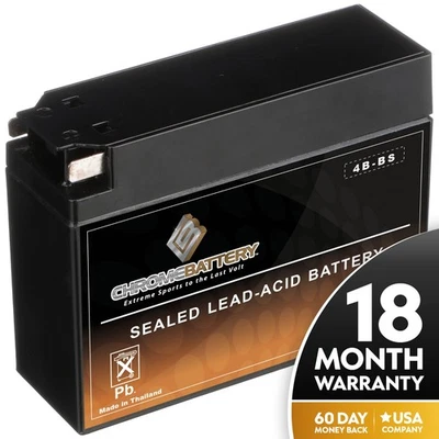 AGM Battery UT4B YT4B-BS for Yamaha SR400 Vino YJ50R TTR50E TTR90E Suzuki DR-Z70 - Image 1 of 4