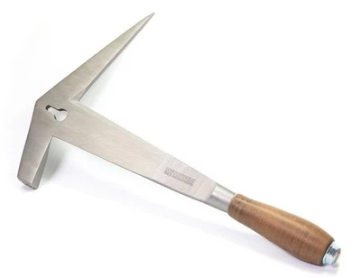 Marteau d'ardoisier avec manche en cuir à droite Marteau droit pour ardoise form - Photo 1/4