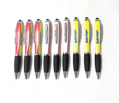 BUTTERFINGER NUTELLA Combo Advertisement Pen Lot: 9 Count Stylus Click Pens - Image 1 of 4