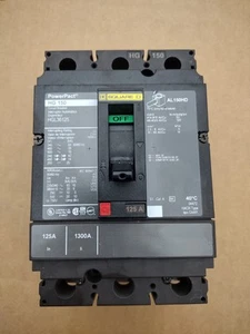 Square D PowerPact HG150 HGL36125 125 Amps 600V Circuit Breaker - Picture 1 of 9