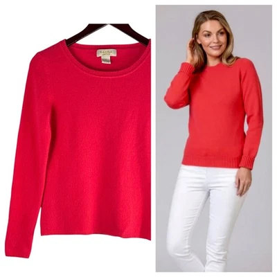 Кашемировый свитер Peck & Peck размер средний 8 10 коралловый пуловер тихий роскошный мягкий - Изображение 1 из 3