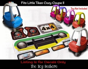 The Toy Restore Ersatz Aufkleber passt Little Tikes Tykes Cozy Coupe II Auto - Bild 1 von 8