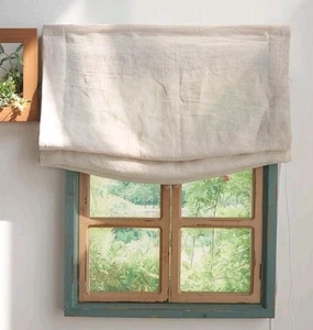 Linen Fanxincaiwei Premium Roman Shade 39x22 In - Picture 1 of 4