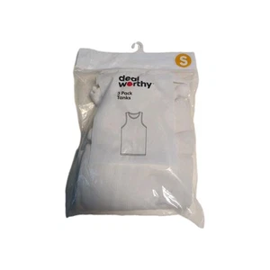 Deal Worthy (3) Pack Size Small White Tank Tops NWT - Picture 1 of 4