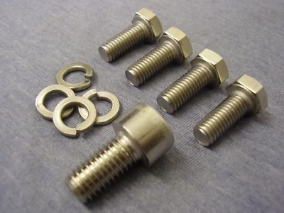 Ford Essex V6 STAINLESS STEEL Fan Belt Pulley Bolts & Washers - Viscous - Image 1 of 4