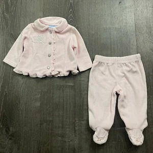 Set pantaloni due pezzi rosa con bottoni Disney bambina glitter taglia 3-6 mesi - Foto 1 di 5