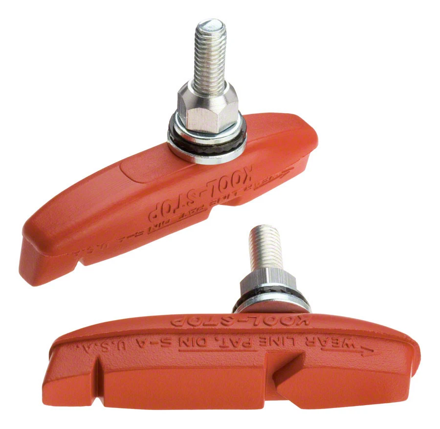 KOOL STOP EAGLE CLAW II 2  CANTILEVER BRAKE PADS THREADED POST SALMON COMPOUND  - Image 1 of 1