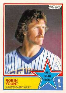 1983 O-Pee-Chee #389 Robin Yount Milwaukee Brewers Baseball Card NM-MT All Star