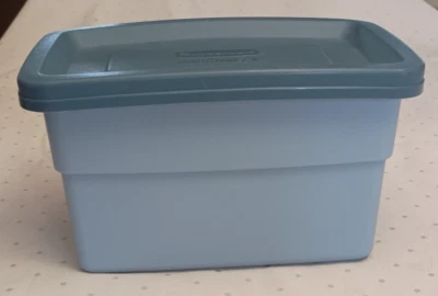 Vintage Rubbermaid Roughneck 1 Gallon Blue Small Storage Tote USA-Up to 3 Avail. - Image 1 of 4