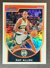 2007-08 Bowman Draft Picks & Stars Chrome Refractor /299 Ray Allen #43 Sonics