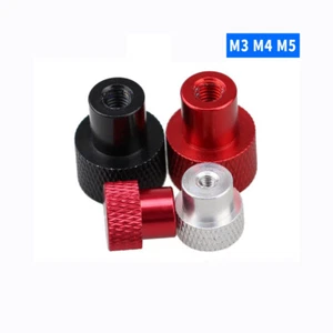 M3 M4 M5 Knurled Thumb Nut Hand Tighten Grip Knobs Aluminum Alloy Closed End - Picture 1 of 6