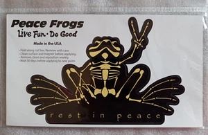 NEW Peace Frogs Rest In Peace Car Magnet - 7" x 4" - High Quality Durable Vinyl - Picture 1 of 2