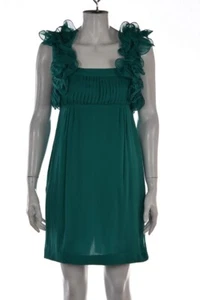 Catherine Malandrino Dress Size 4 Green Solid Sheath Sleeveless Above Knee - Picture 1 of 4