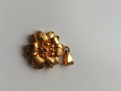 Colgante Flor Relleno Oro 24k Foto 1 de 3