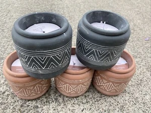 5 x Natural Sanctuary Maber Mahogony scented candle Burn Time 14 Hrs Brown Grey - Picture 1 of 6