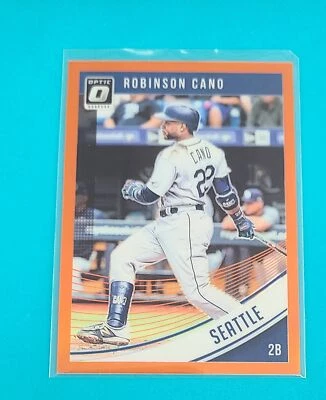 Бейсбольная карточка 2018 Donruss Optic оранжевая /199 SN NO137 Robinson Cano Mariners Z9 - Изображение 1 из 2