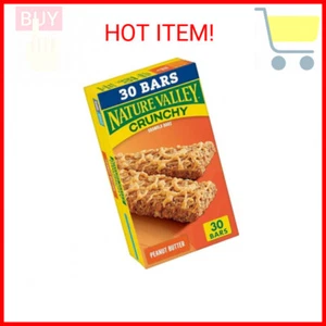 Nature Valley Crunchy Granola Bars, Peanut Butter, 30 Bars, 22.35 OZ (15 Pouches - Picture 1 of 2
