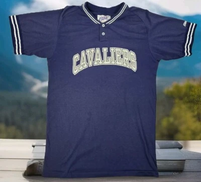 Camisa Bicicleta De Colección Para Hombres Grande L Azul Cavaliers Henley Hecha en EE. UU. Ganadores Ropa Foto 1 de 4