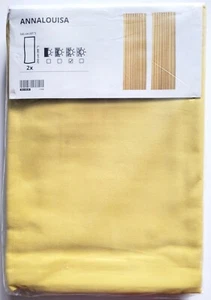 New Ikea ANNALOUISA Curtains 1 Pair (2 Panels) Cotton 57"x98" Yellow 404.430.05 - Picture 1 of 2