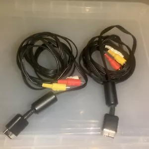 1 Official Sony Playstation AV RCA composite cable OEM PS3 PS2 PSX PSOne 1 2 3 - Picture 1 of 18