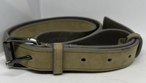 Emporio Armani Gray Leather Belt Size 56 - Picture 1 of 5