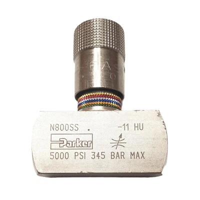 Parker 1/2" Colorflow In-Line General Purpose Needle Valve – #N800SS - Image 1 of 4