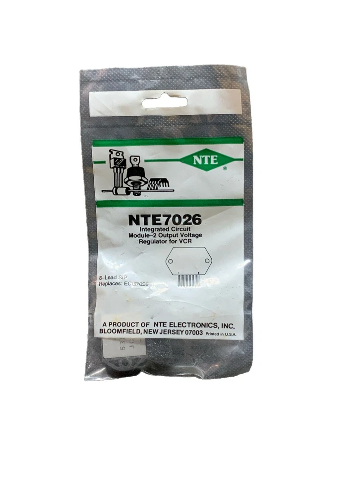 NTE7026 IC Module-2 Output Voltage Regulator For VCR SIP8 ECG7026 - Image 1 of 1