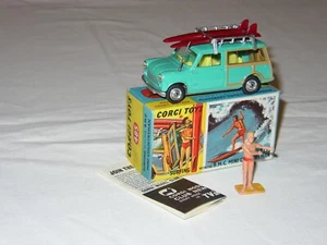Mini Countryman Surfing Corgi n. 485 Mint/Near Mint O. Box - Rare with cast hubs - Foto 1 di 12