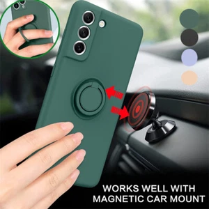 For Samsung A55 A15 S25 Ultra S21 FE S24 Phone Case Shockproof Ring Stand Cover - Picture 1 of 45